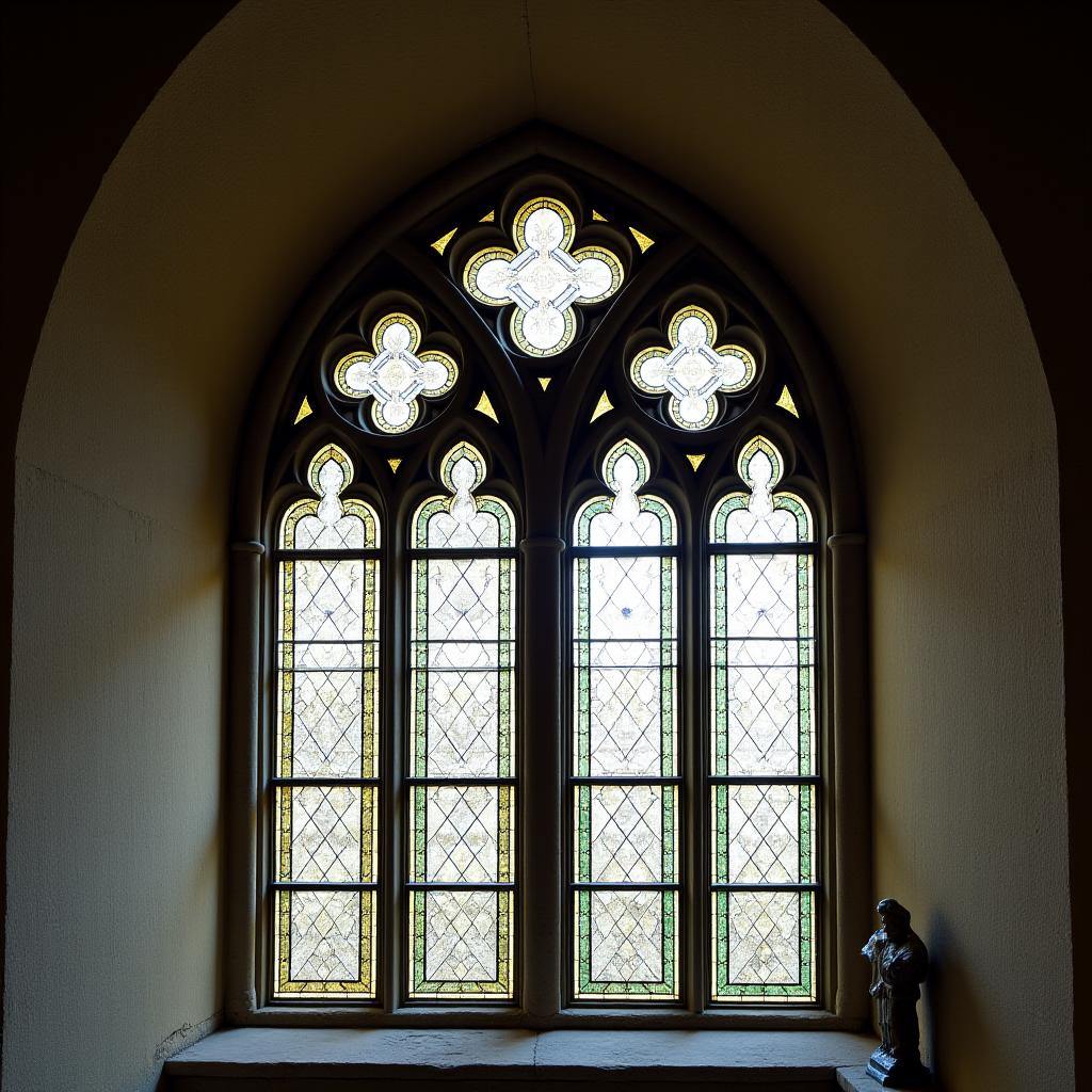 Conservación de ventanas históricas en iglesia colonial